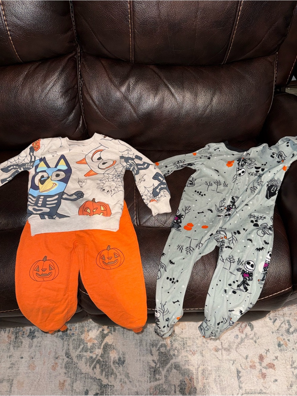 3T Halloween Bundle- Bluey Halloween Outfit & Nightmare Before Christmas Pajamas